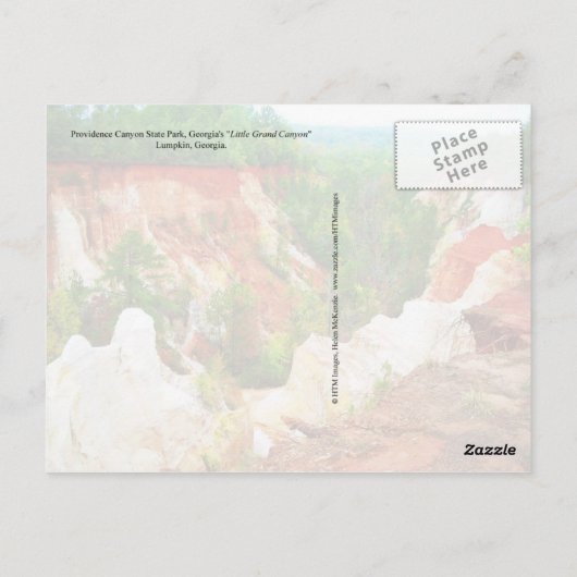 プロビデンスキャニオン州パークジョージア ポストカード (裏面)