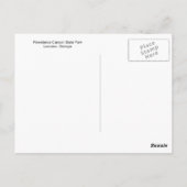 プロビデンスキャニオン ポストカード (裏面)