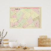 プロビデンスロードアイランドの地図 ポスター (キッチン)