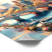 プロビデンスロードアイランドトラベルプレースウォータカラー ポスター (角)