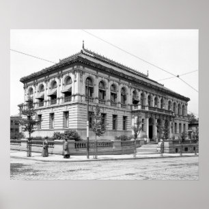 プロビデンス公共図書館、1906年。ヴィンテージ写真 ポスター