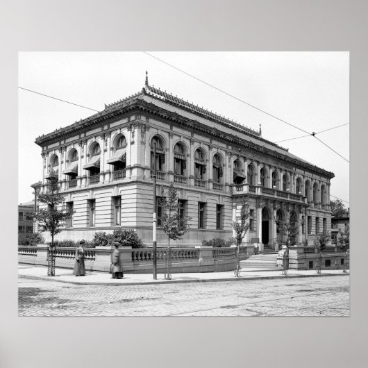 プロビデンス公共図書館、1906年。ヴィンテージ写真 ポスター (正面)