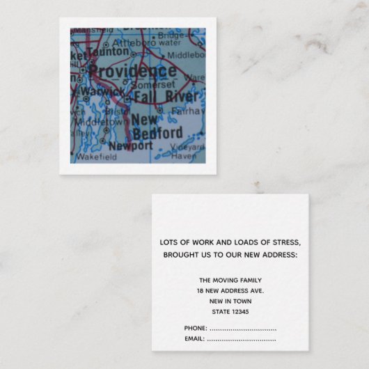 プロビデンス引っ越しました新しいアドレスカード エンクロージャーカード (正面/裏面)
