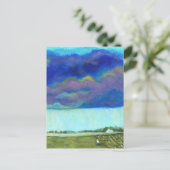 プロビデンス抽象芸術フォークアートランドスケー絵画ズ ポストカード (スタンド正面)