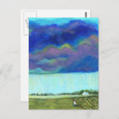 プロビデンス抽象芸術フォークアートランドスケー絵画ズ ポストカード (正面/裏面)