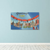 プロビデンス、ロードアイランド – ラージレターシーン2 キャンバスプリント (インサイチュ (ウッドフロア))