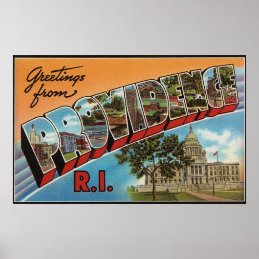 プロビデンス、ロードアイランド(首都建物) ポスター (正面)