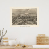 プロビデンス, RIパノラママップ – 1896 ポスター (キッチン)