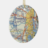 プロビデンスRIヴィンテージマップ セラミックオーナメント (右)