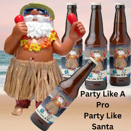 プロビール/ワインラベルのようなサンタパーティー ビールラベル