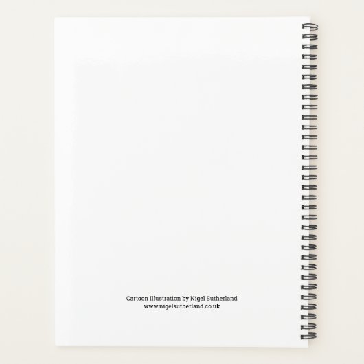 プロフおもしろいァイザーの漫画イラストレーション。 プランナー手帳 (裏面)