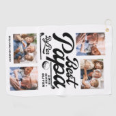 プロフおもしろいァー最高のパパ(Par Photo) |父の日 ゴルフタオル (横)