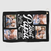 プロフおもしろいァー最高のパパ(Par Photo) |父の日 ゴルフタオル (横)