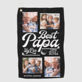 プロフおもしろいァー最高のパパ(Par Photo) |父の日 ゴルフタオル (正面)