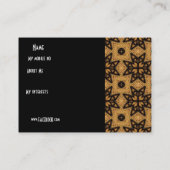 プロファイルの個人名カードレトロ黒金ゴールド 名刺 (裏面)