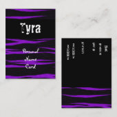 プロファイルの個人名カード（紫） 名刺 (正面/裏面)