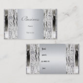 プロファイルの名刺シルバーフローラ 名刺 (正面/裏面)