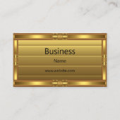 プロファイルの名刺フェイク金ゴールドの金ゴールドフレーム 名刺 (正面)