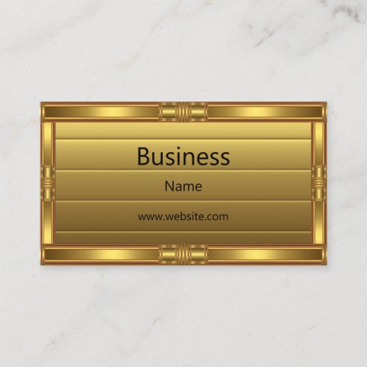 プロファイルの名刺フェイク金ゴールドの金ゴールドフレーム 名刺 (正面)