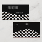 プロファイルカードのビジネス白黒チェック 名刺 (正面/裏面)
