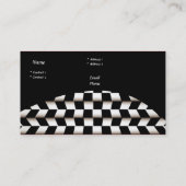 プロファイルカードのビジネス白黒チェック 名刺 (裏面)