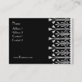 プロファイルカードのヴィンテージビクトリアンパターン白黒 名刺 (裏面)