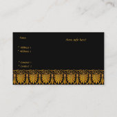 プロファイルカードの事業古い金ゴールド 名刺 (裏面)