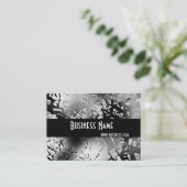 プロファイルカードの白黒スタイルの破損(3) 名刺 (スタンド正面)