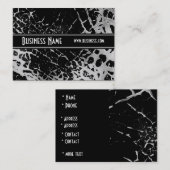 プロファイルカードの白黒スタイル破損(1s) 名刺 (正面/裏面)