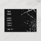 プロファイルカードの白黒スタイル破損(1s) 名刺 (裏面)