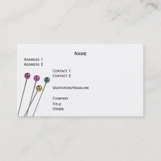 プロファイルカードの調整 名刺 (正面)