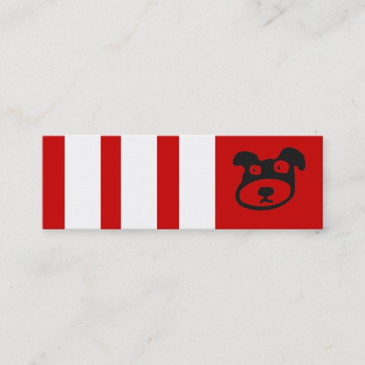 プロファイルカードまたはブックマーク スキニー名刺 (正面)