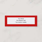 プロファイルカードまたはブックマーク スキニー名刺 (裏面)