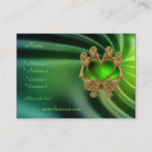プロファイルカードグリーンジュエルハートシルク 名刺 (裏面)