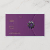 プロファイルカードパープル桑ベルベット宝石 名刺 (裏面)
