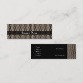 プロファイルカードビジネスの茶色の黒い金属ドット スキニー名刺 (正面/裏面)