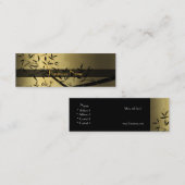 プロファイルカードビジネスアジア金ゴールドブラック スキニー名刺 (正面/裏面)