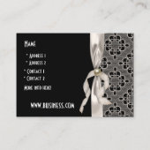 プロファイルカードビジネスアールヌーボーレースボウ 名刺 (裏面)