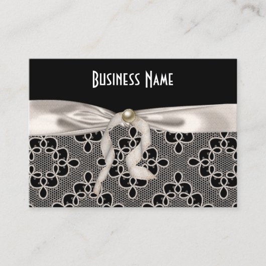 プロファイルカードビジネスアールヌーボーレースボウ 名刺 (正面)