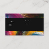 プロファイルカードビジネスカラフルワイルドフェザーブラック 名刺 (裏面)