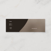 プロファイルカードビジネスコーヒークリームスキニー スキニー名刺 (裏面)