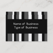 プロファイルカードビジネスストライプグレーホワイトブラック 名刺 (裏面)