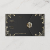 プロファイルカードビジネスセピアブラックベルベット宝石 名刺 (裏面)