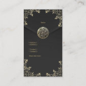 プロファイルカードビジネスセピアブラックベルベット 名刺 (裏面)