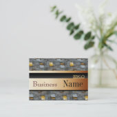 プロファイルカードビジネスツリーブラック金ゴールド55 名刺 (スタンド正面)