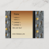 プロファイルカードビジネスツリーブラック金ゴールド55 名刺 (裏面)