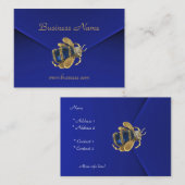 プロファイルカードビジネスリッチブルーベルベットビートル 名刺 (正面/裏面)