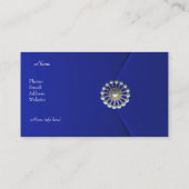 プロファイルカードビジネスリッチブルーベルベット真珠2 名刺 (裏面)