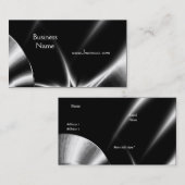 プロファイルカードビジネス抽象芸術シルバーブラック 名刺 (正面/裏面)