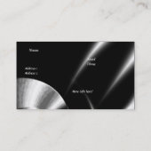 プロファイルカードビジネス抽象芸術シルバーブラック 名刺 (裏面)